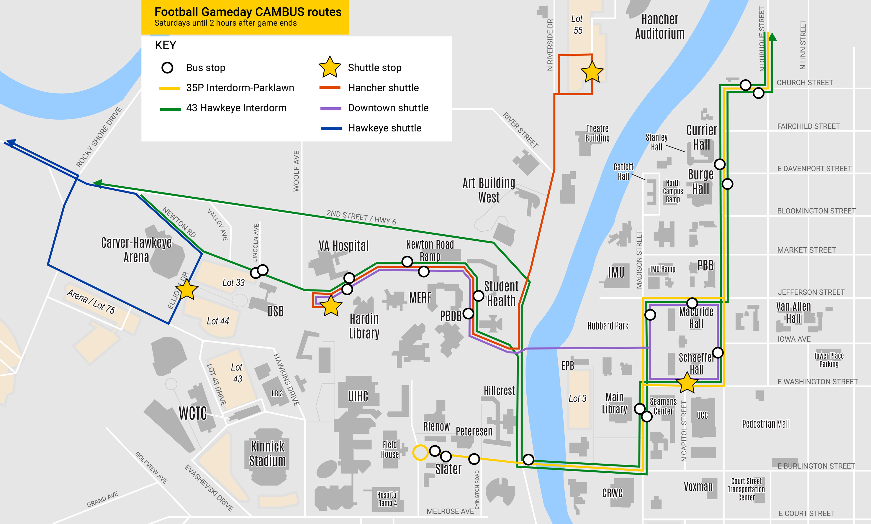 CAMBUS Football Shuttles and Gameday Detours Parking and